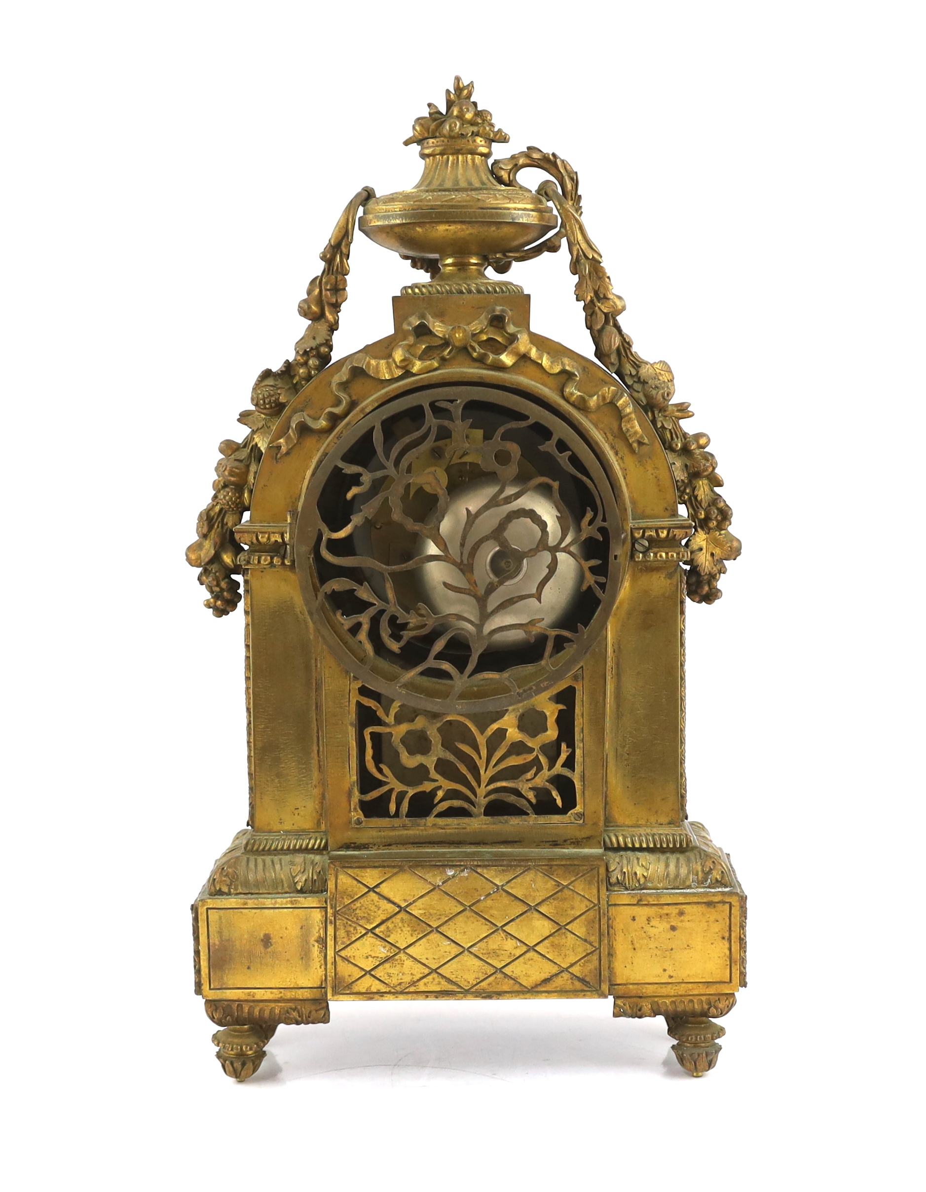 Robin à Paris, a 19th century French ormolu and Sevres style porcelain mantel clock
